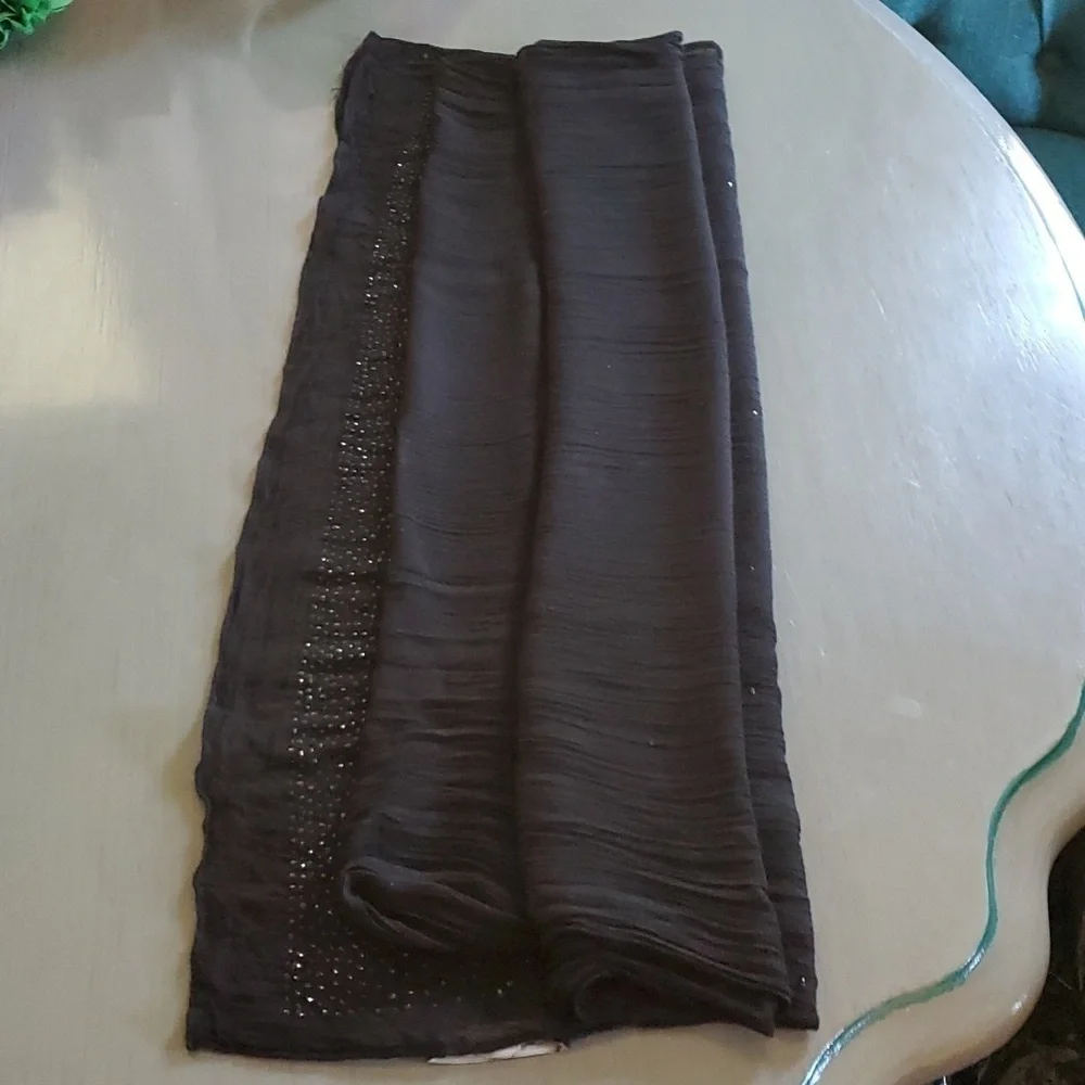 Charming Charlie |Black Gradient  Sparkling Elegant Neutral Scarf/Wrap Shawl XXL